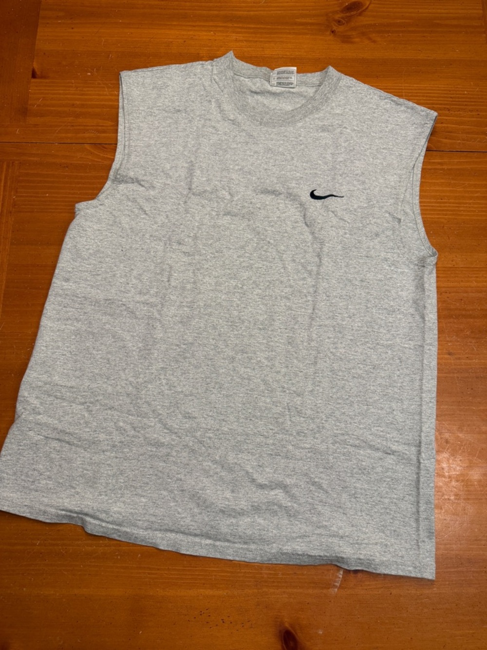 Nike Men’s Sleeveless Tank - Heather Gray with Black Swoosh